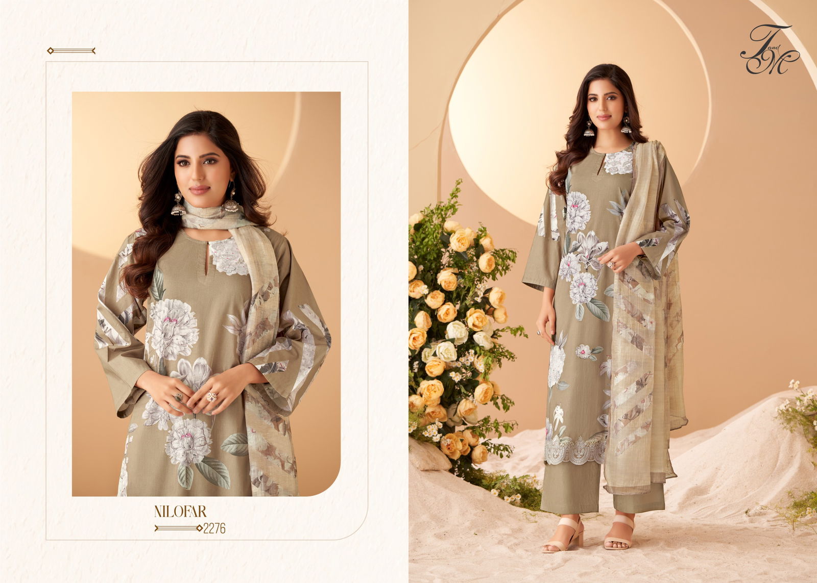 Nilofar By T And M Pure Organza Silk Printed Salwar Kameez Wholesale Price In Surat